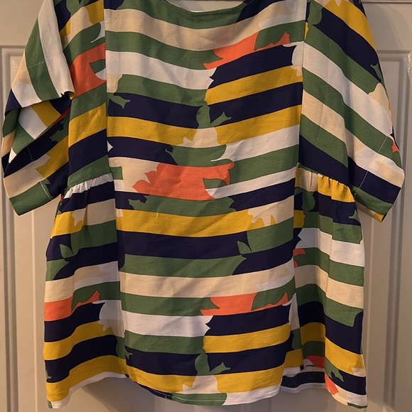 Anthropologie Maeve Milla Printed Striped Top Size XS - Picture 6 of 8